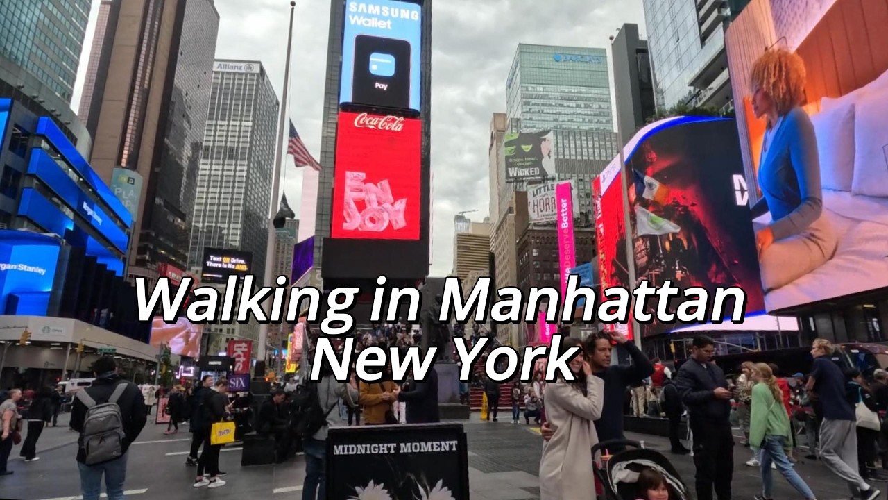 Walking Manhattan & Times Square 🗽 | New York City Street Life Walking Tour (4K HDR)