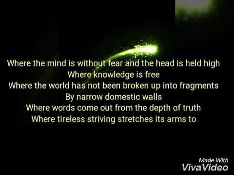 where the mind is without fear poem