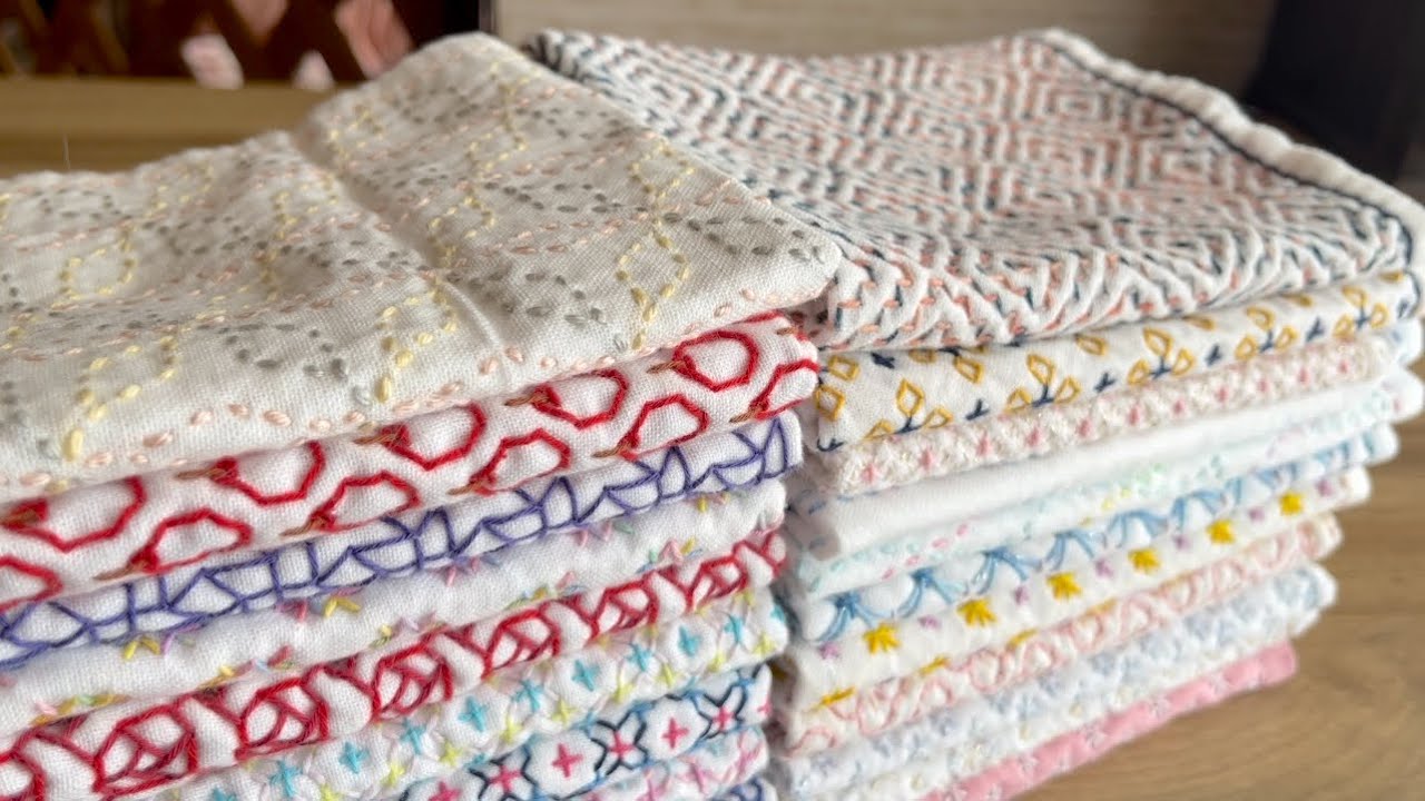 【#17田舎暮らし手芸vlog】ご報告があります/刺し子/保護猫/sashiko/ embroidery