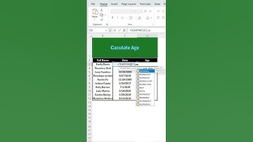 Learn in 30 seconds to calculate age in excel #excel #exceltips #exceltricks #exceltutorial