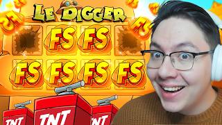 I HIT a TON of 5 SCATTER BONUSES on NEW LE DIGGER SLOT