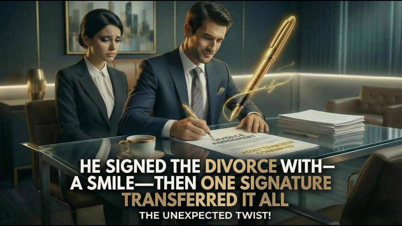 Он подписал соглашение о разводе с улыбкой, а затем одной подписью всё перешло в собственность.