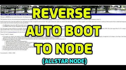Reverse Auto Boot to Node/AllstrarNode