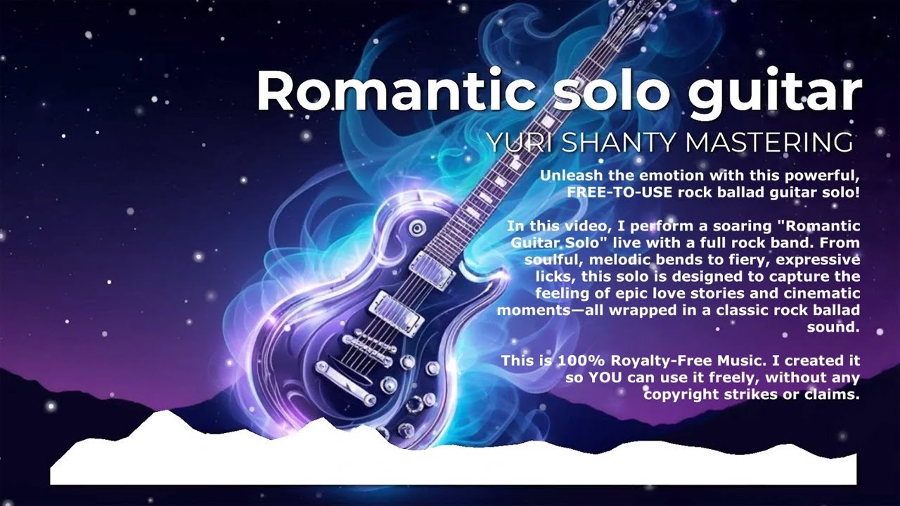 Epic Romantic Guitar Solo | 100% FREE to Use | Rock Ballad Backing Track