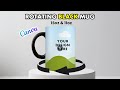 Rotating black 15oz  11oz mug animation in canva template  180 degrees