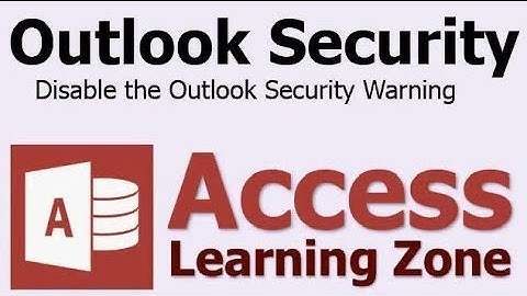 Disable Outlook Security Warning when Sending Email via Microsoft Access
