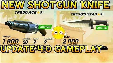 NEW SHOTGUN &KNIFE TREJO ACE & TREJO STAB GAMEPLAY GUNS OF BOOM
