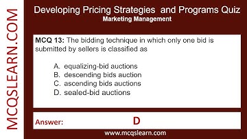 Pricing Strategies: Programs Quiz Questions Answers | Pricing Strategies Notes PDF | Class 9–12 Quiz