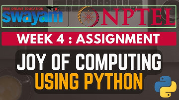 NPTEL The Joy of Computing using Python Week4 Quiz Assignment Answers | Jan 2024 | IIT Ropar