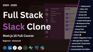 Fullstack Slack Clone: Next.js 15, Postgresql, Supabase, Typescript, Bun, Socket.io, Deployment