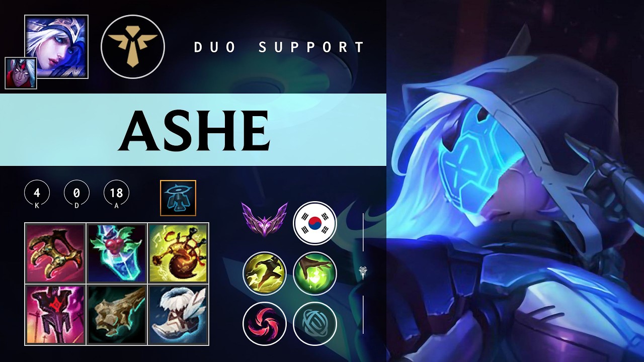 Ashe Support vs Morgana - KR Master Patch 26.04