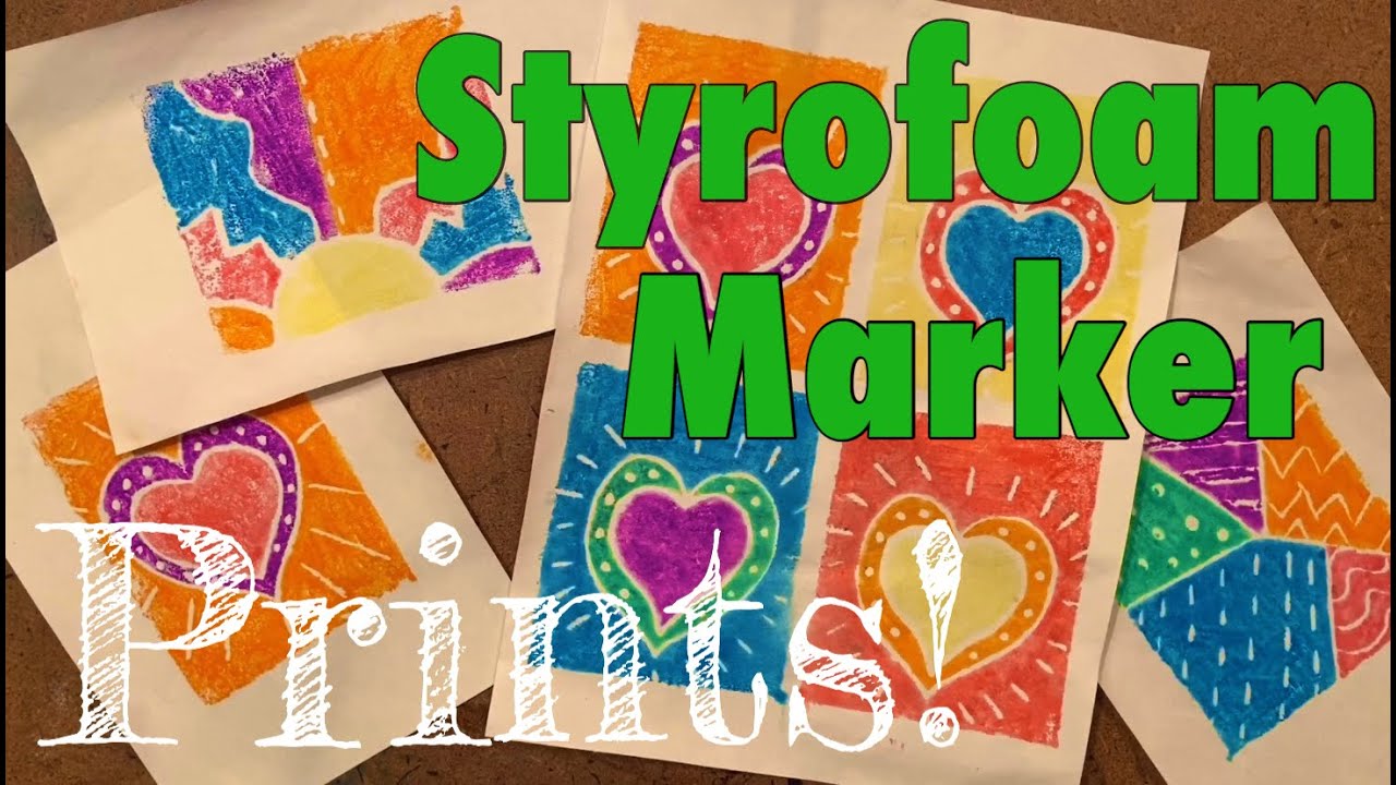 Styrofoam Printmaking with Kids - TinkerLab