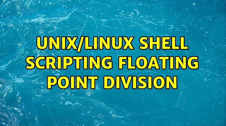 Unix/linux shell scripting floating point division (2 Solutions!!)