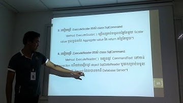 Advanced C#: Data Command and Data Reader, Execute Scalar Presentation by Mr. Leang Veasna