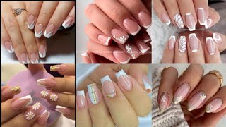 Top 41 Trendy French Nail Art Ideas # Different style Nail Art # Quick And Easy 💅