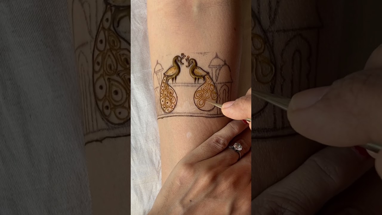 Peacock mehndi design easy simple with art passion tools 