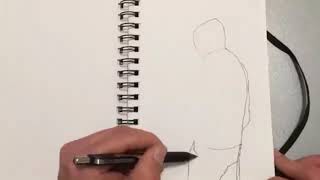 Человек рисунок простым карандашом