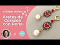 🌟ARETES DE CORAZÓN CON PERLA ❤️ Tutorial en Delica Miyuki! 🌟