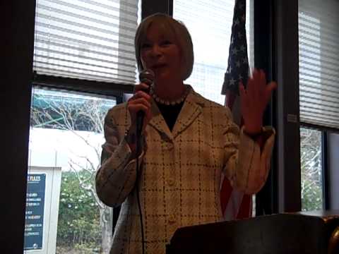 Dana Walsh Answers Questions From Guests at the Marin Republican Women Federated Luncheon