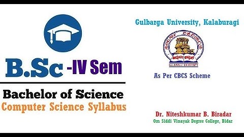 B.Sc-4th Sem Computer Science Syllabus of Gulbarga University | B.Sc-IV Sem Syllabus of GUG/GUK