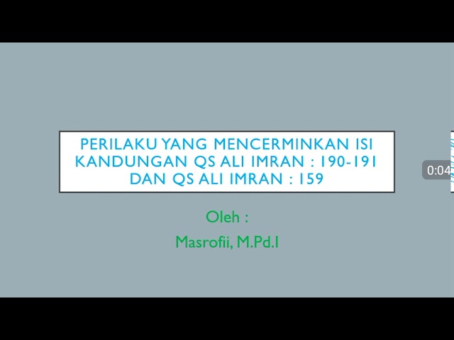 Sebutkan pokok-pokok pengertian yang terkandung dalam surat ali imran ayat 190