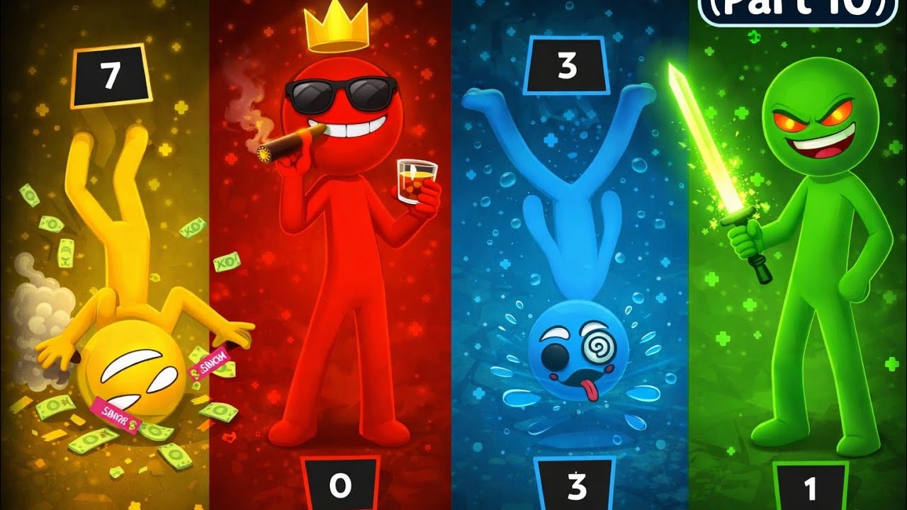 The Stickman party epic minigames part 10/ minigames party epic games 🎯