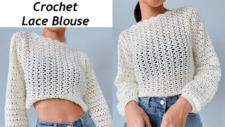 Crochet Lace Blouse Tutorial | Crochet Lace Top | Chenda DIY