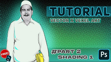 TUTORIAL Vector X Vexel Art GrayScale Hafltone Style Photoshop #2 Shading 1/speed up 2.5