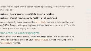 Resolving resetStyle Errors in Leaflet: A Guide to Clearing Highlights on Your Map