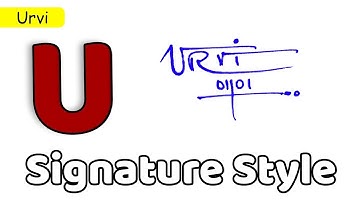 ✅ Urvi Name Signature Style | U Signature Style | Signature Style of My Name Urvi