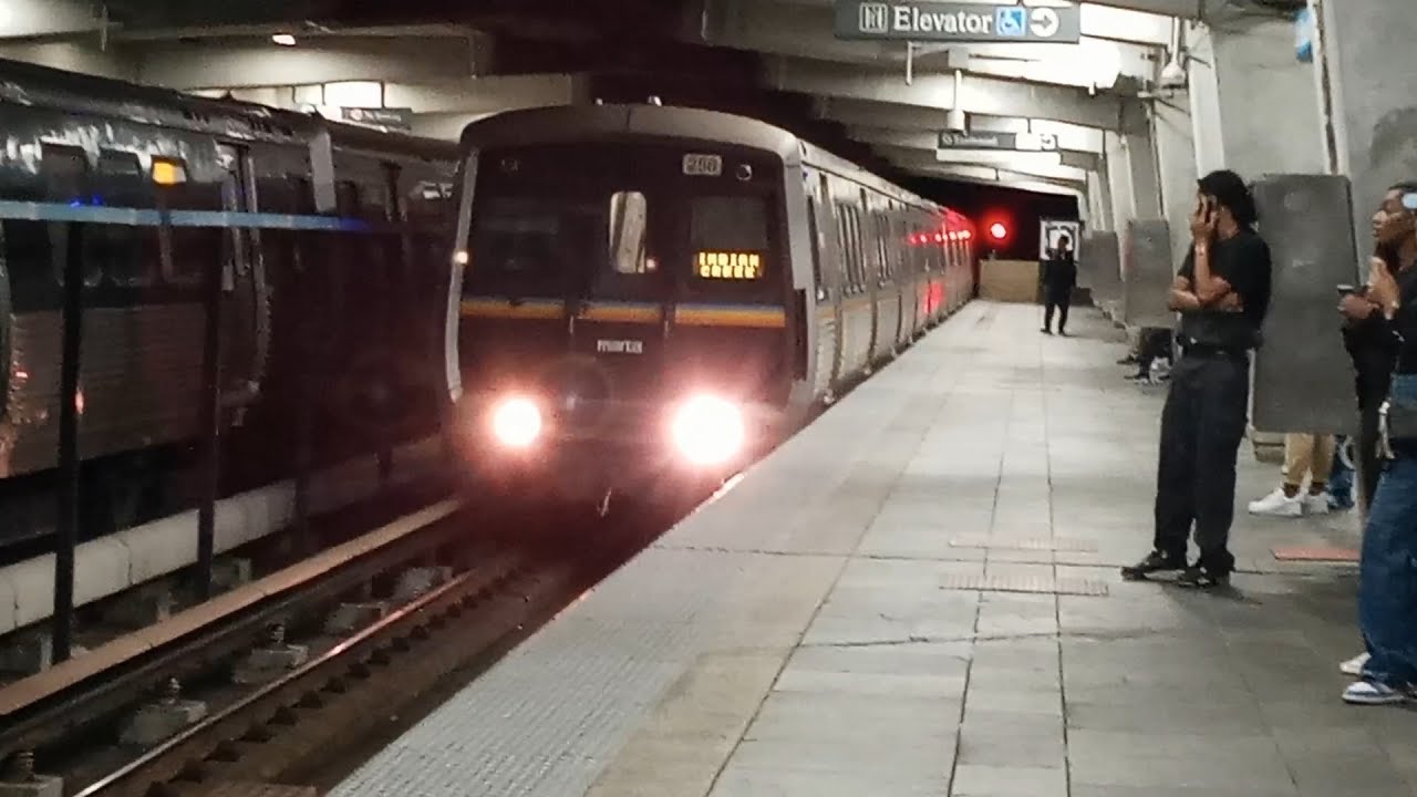 MARTA TRAIN ACTION At HE Holmes Station nite Blue Line Arrival marta-train-action-at-he-holmes-station-nite-blue-line-arrival