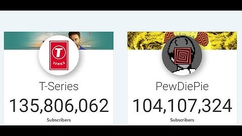 T-series Vs Pewdiepie live subscribers counte.