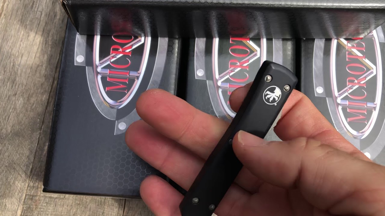Microtech UTX70 -148-1 Size Compared to the Ultratech - YouTube
