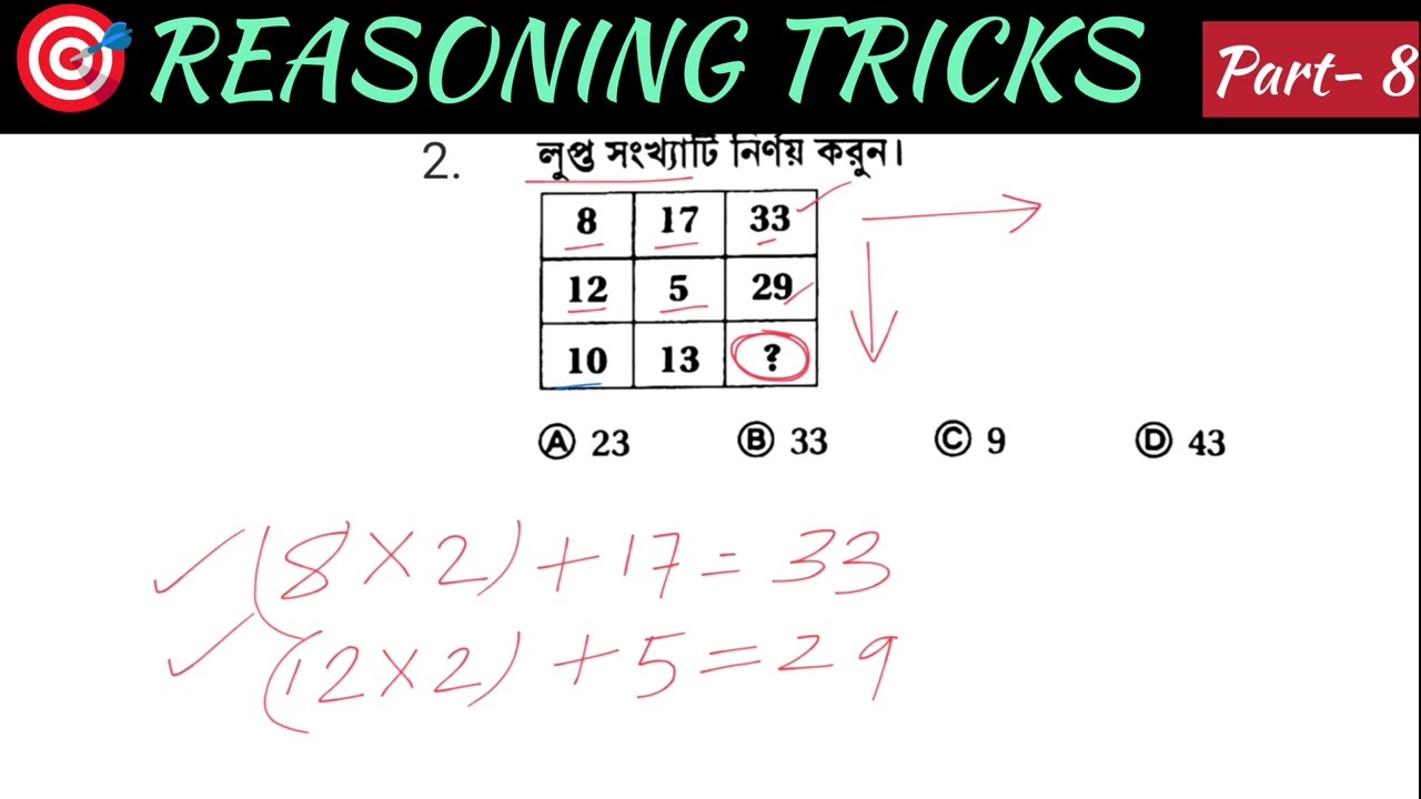 Reasoning tricks [ Part - 8 ] @SukhenSirMaths 