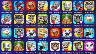 Miraculous,PAW Patrol Run,Talking Tom Hero Dash,Talking Angela,Om Nom Run,Scary Juan,Tom Gold Run...