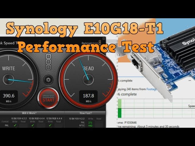 Synology E10G18-T1 Performance Test - BlackMagic and Windows File