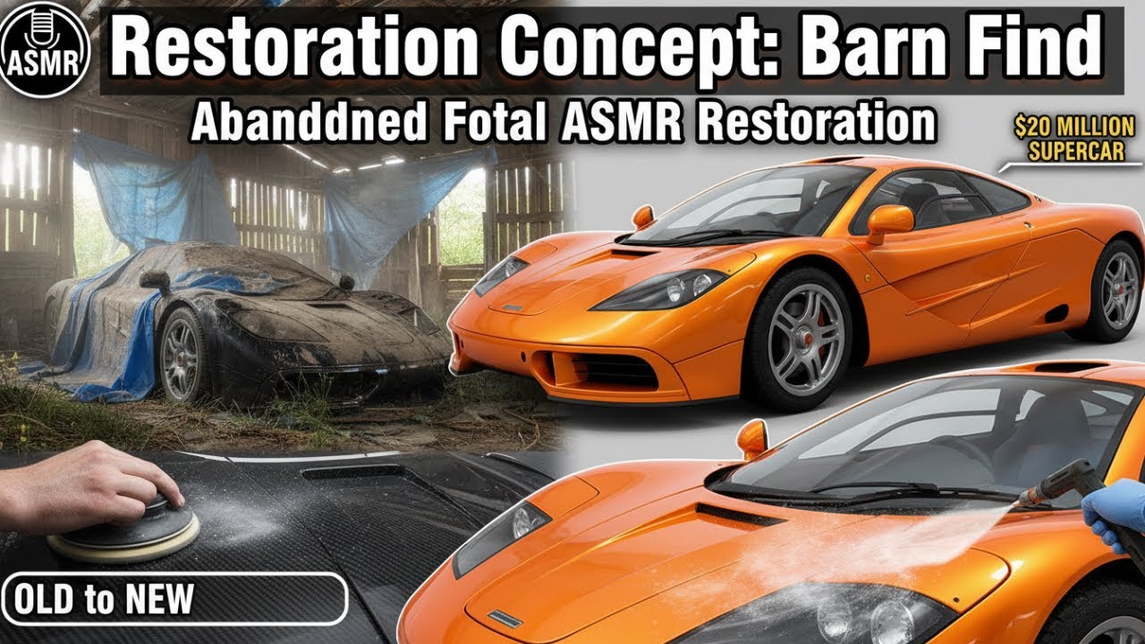 Car Restoration ASMR Transformation: Abandoned $20M McLaren F1| Fast Fix ASMR | 4K Video