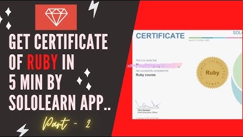 Ruby free course and certificate  solution  Part-2  #solutionbank
