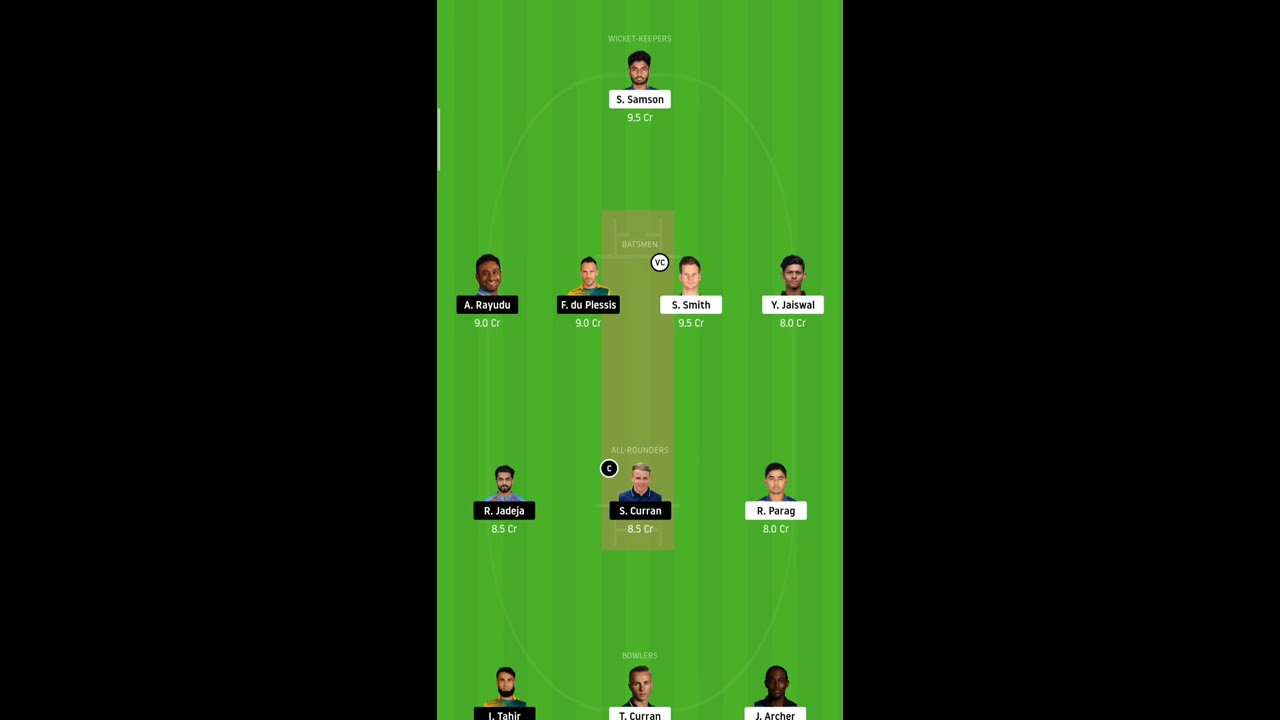 RR vs CSK Dream11 100% Winning Team IPL 2020 | FREE TEAM