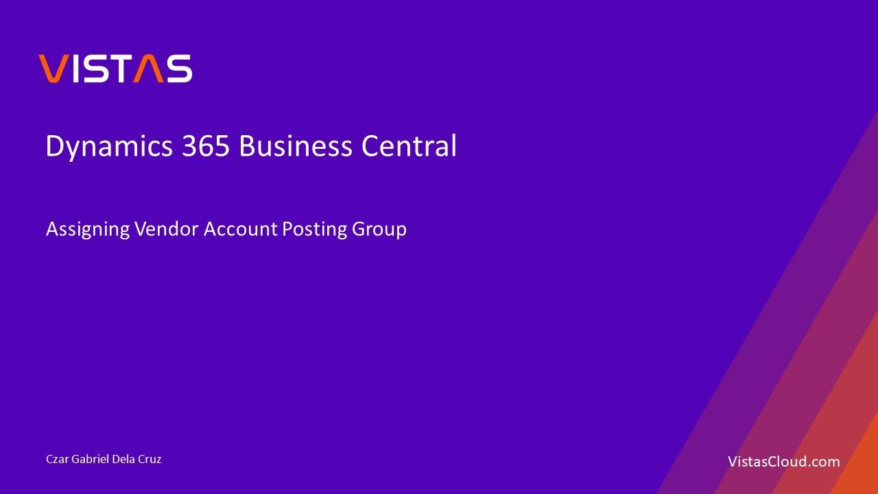 Dynamics 365 Business Central: How to Assign Vendor Posting Groups ...