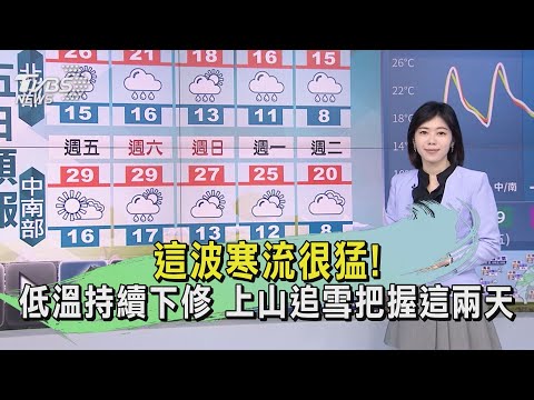 這波寒流很猛! 低溫持續下修 上山追雪把握這兩天｜早安氣象｜TVBS新聞 20240118 @TVBSNEWS02