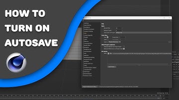 How to Turn on Autosave In Cinema 4D