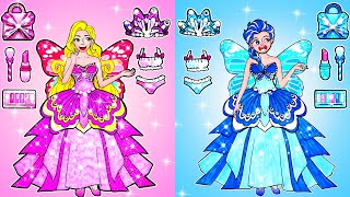 [paper dolls] Rich vs Broke Rapunzel Mother and Daughter in Prison | Rapunzel Family 놀이 종이