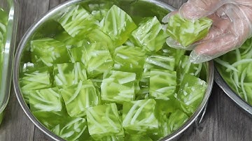 Thạch Rau Câu Dừa Lá Dứa thơm ngon mát lạnh rất đơn giản