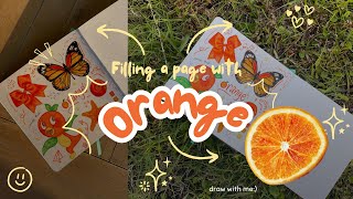 Day Two of Filling a Page With One Color: ORANGE