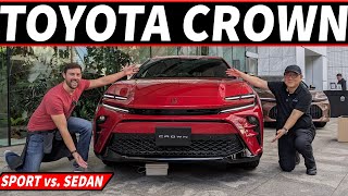*HANDS ON* 2024 Toyota Crown Sport and 2024 Toyota Crown Sedan // Which is better?!