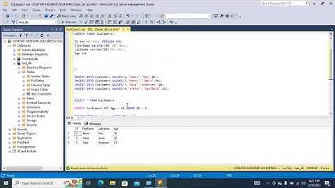 SQL TUTORIAL: CREATE TABLE (INSERT, UPDATE, DELETE)