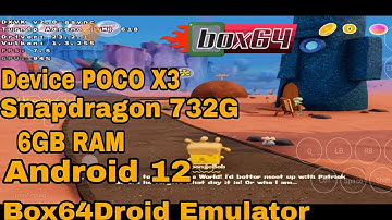 Box64Droid Emulator Android - Sponge Bob Square PantsThe Cosmic POCO X3 Android 12 6GB RAM Game Play