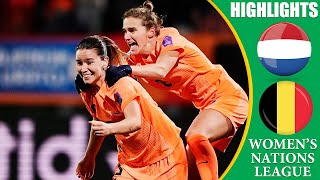Netherlands vs Belgium 4-0 All Goals & Highlights || Womens Nations League 2023/24
