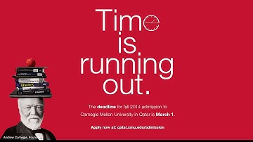 Time is Running Out. 4 Ways to Strengthen Your Application to CMUQ.